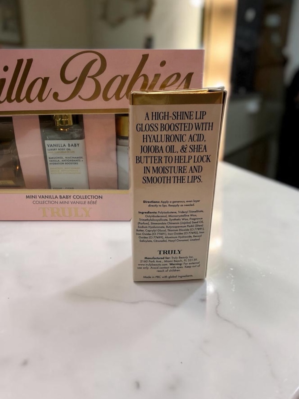 Truly Vanilla Baby Mini Collection + Hydrating Lip Gloss Set NIB - Picture 3 of 7